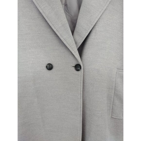 Banana Republic Women's Double-Breasted Gray Wool Blend Coat - L - Picture 4 of 8